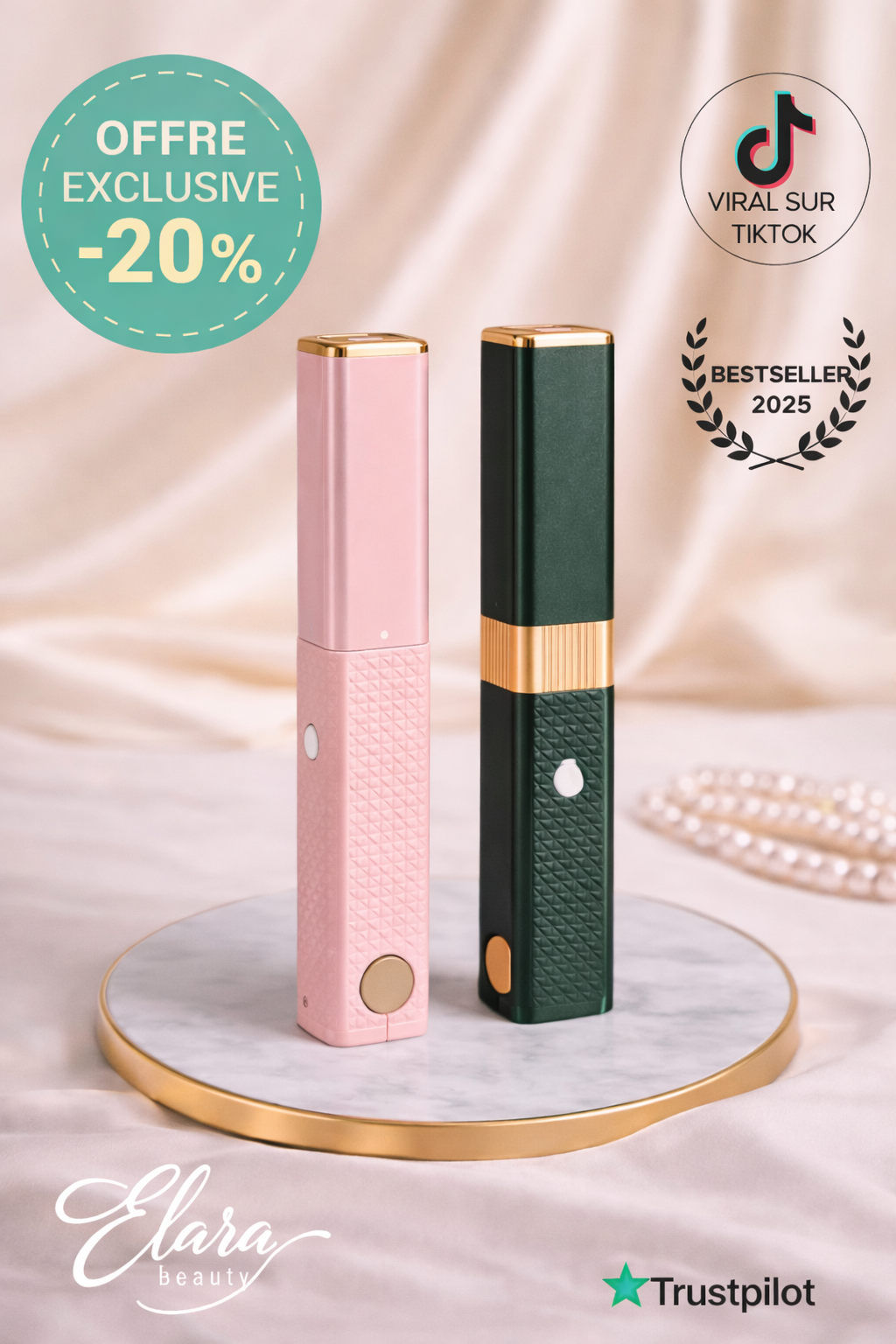 Elara Beauty - Mini Lisseur Portable